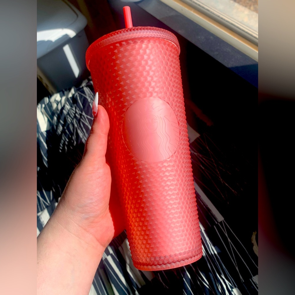 Starbucks Peach Soft Touch Studded Venti Tumbler